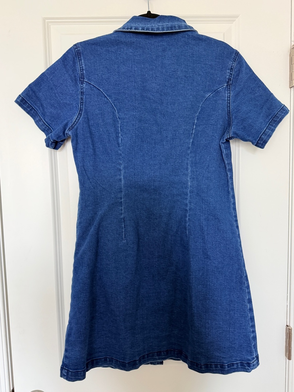Commense Classic Dark Blue Denim Button-Front Dress - Picture 5 of 6